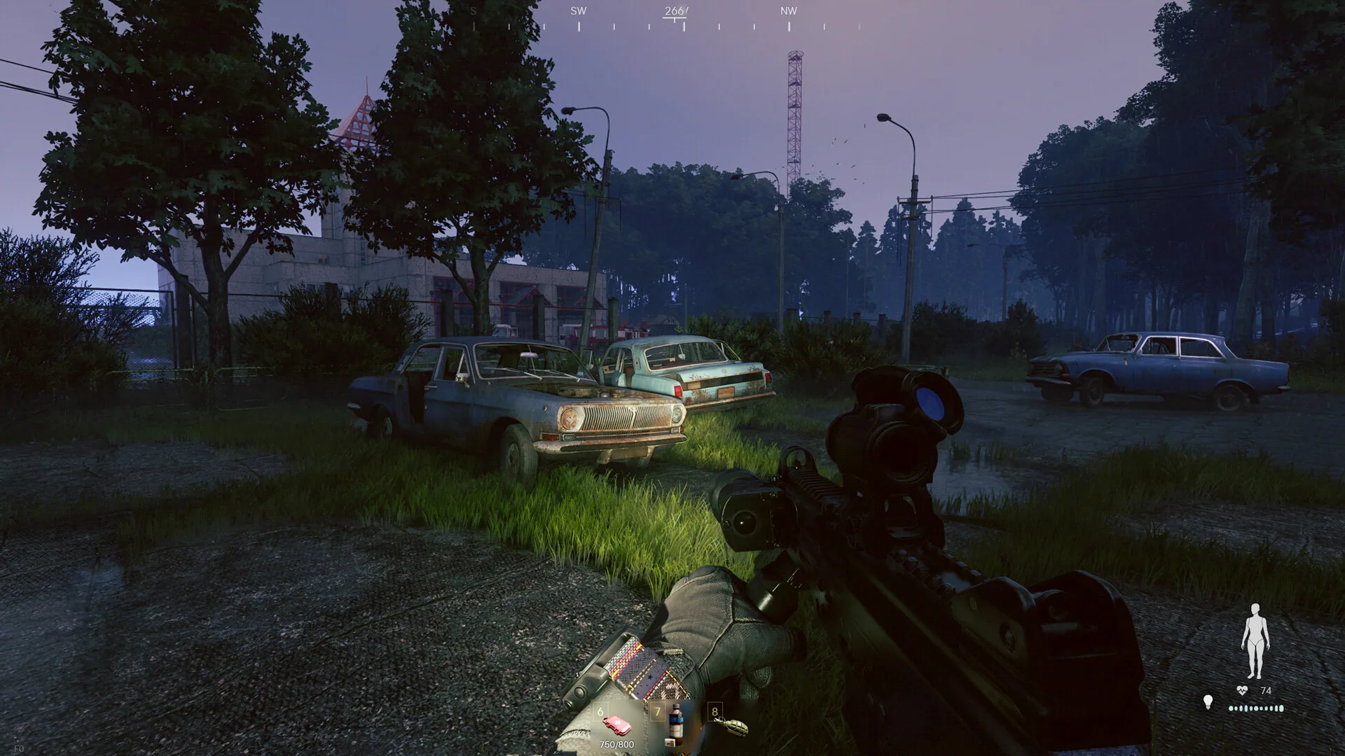 Blue-hour roadside raid still
