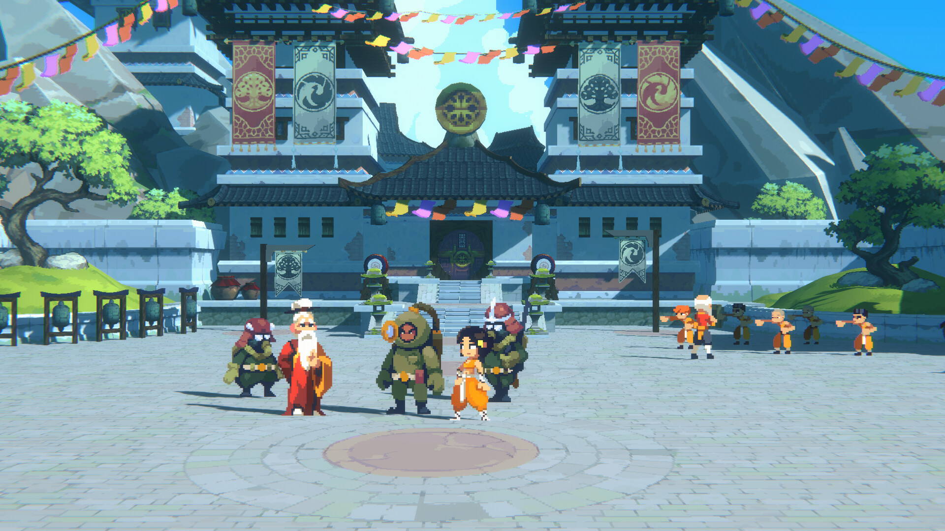 Official Akatori Steam store screenshot (image 1 of 11) showing in-game environment and combat.