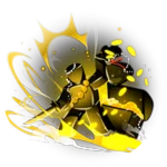 Loyal Spender badge: a golden avatar in a yellow burst