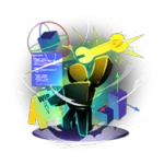 You Met a Developer badge: an avatar at a desk with monitors and a wrench