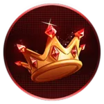 VIP+ gamepass icon: a gold crown set with red gems