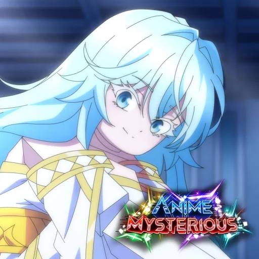 Anime Mysterious experience icon of the ice-blue-haired armored girl