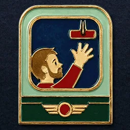 Official Steam achievement icon for Emergency brake in Breathedge 2.