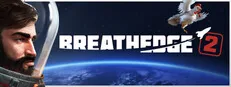 Steam capsule crop of the Man, the chicken and the Breathedge 2 logo over Earth.
