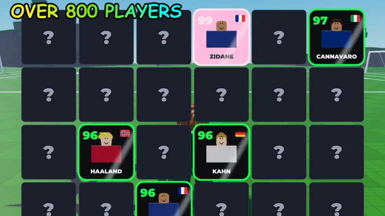 Build A Soccer Squad top teams podium in the Roblox lobby