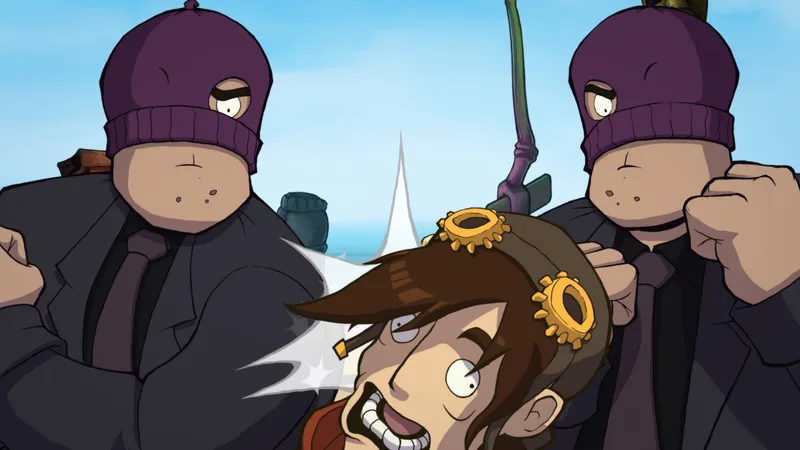 A scene from Chaos on Deponia