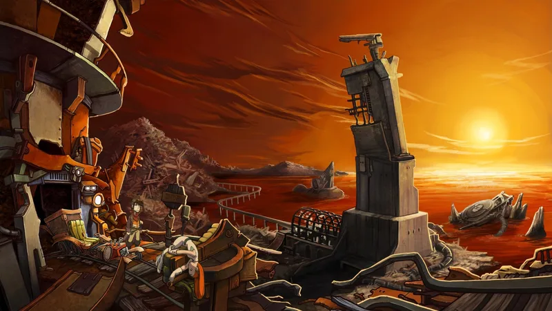 Kuvaq at sunset in Deponia