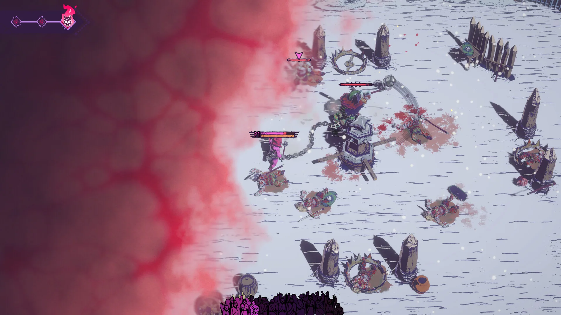 A fight in a Carthage-style arena
