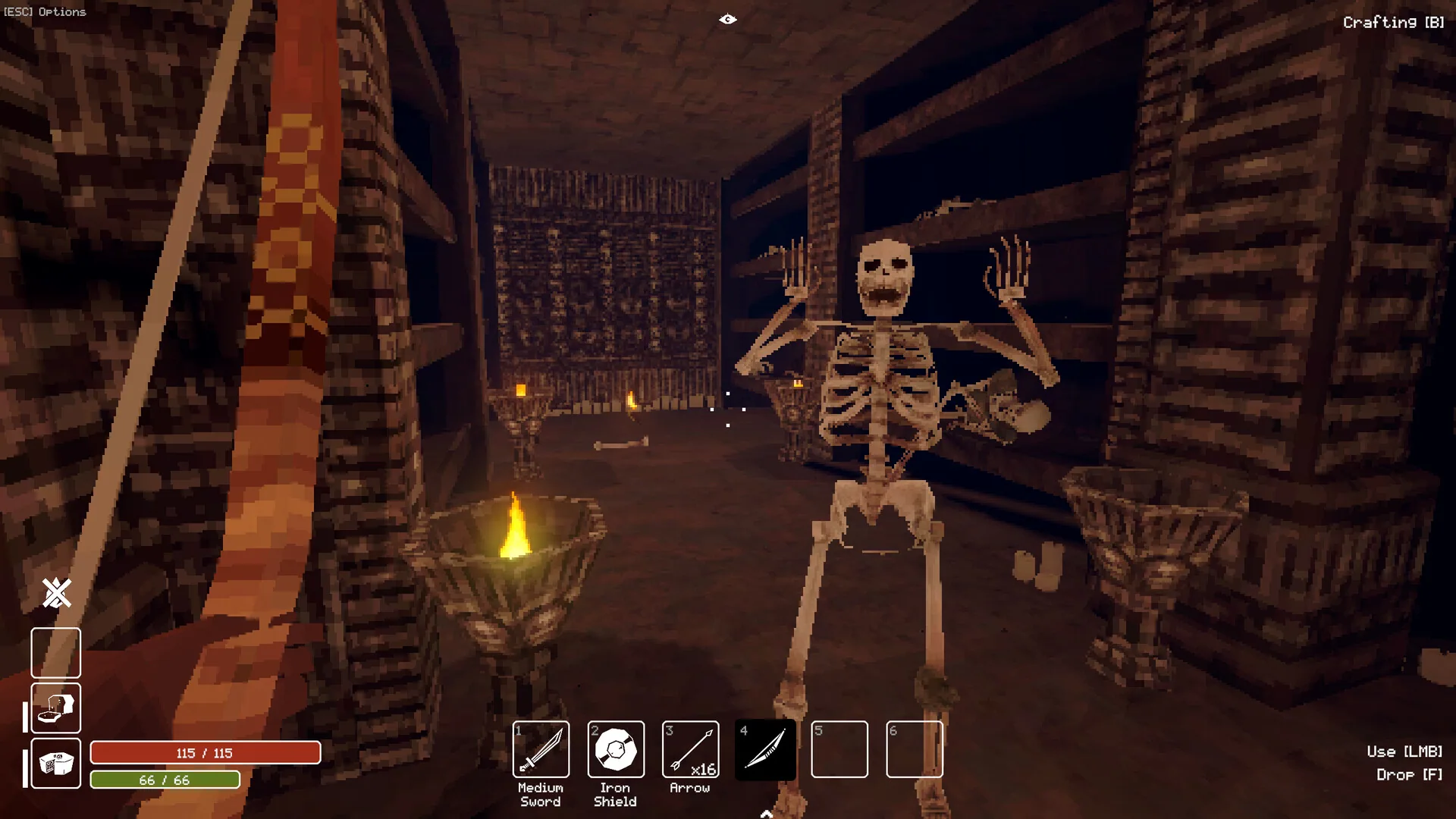 Lock and key in Deep Dish Dungeon
