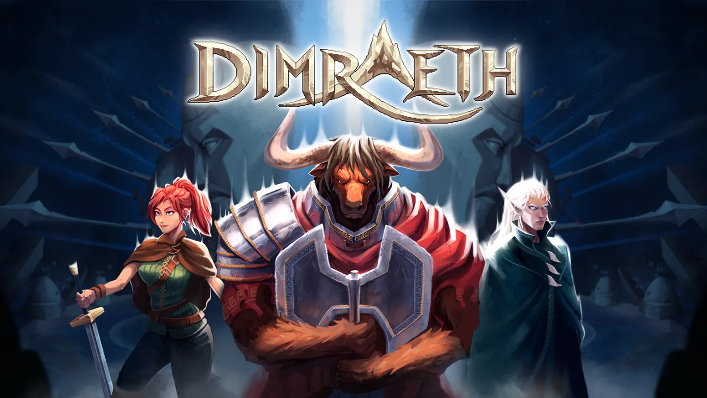 Steam store page background art for Dimraeth.