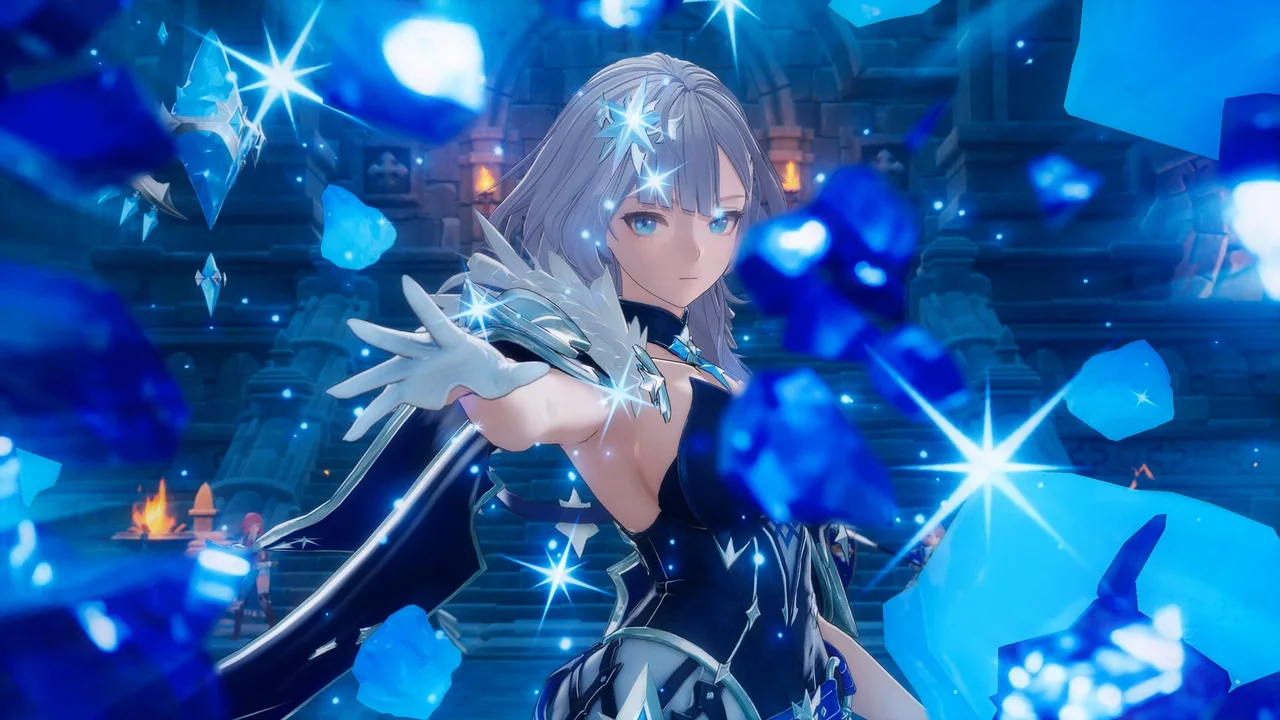 A Hero using a Freeze Status Ailment skill