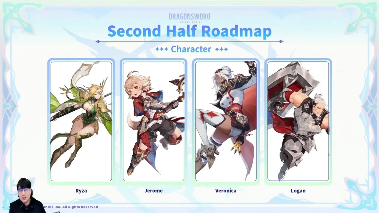 Official 2026 roadmap Heroes Ryza, Jerome, Veronica, and Logan