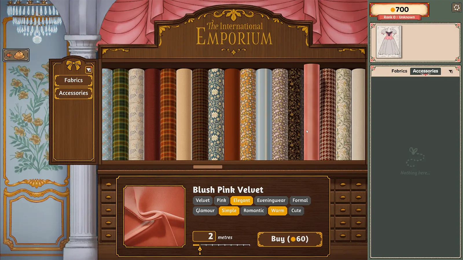 International Emporium fabric rolls