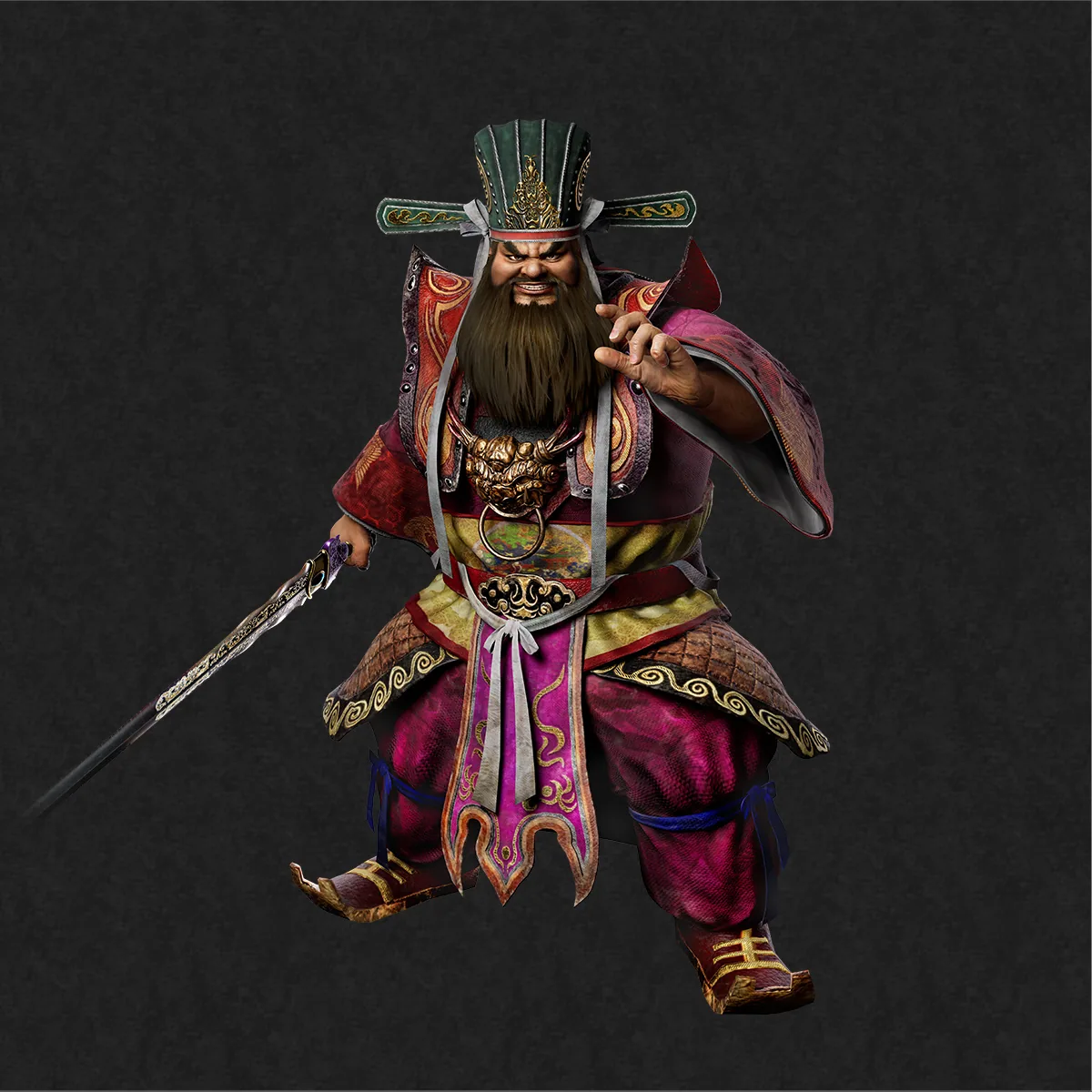 Official remaster portrait of Dong Zhuo