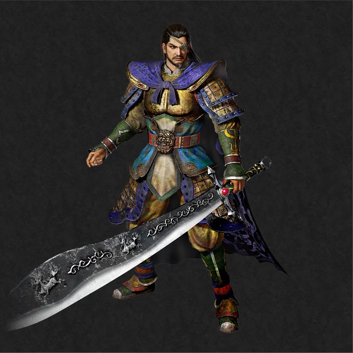 Official remaster portrait of Xiahou Dun