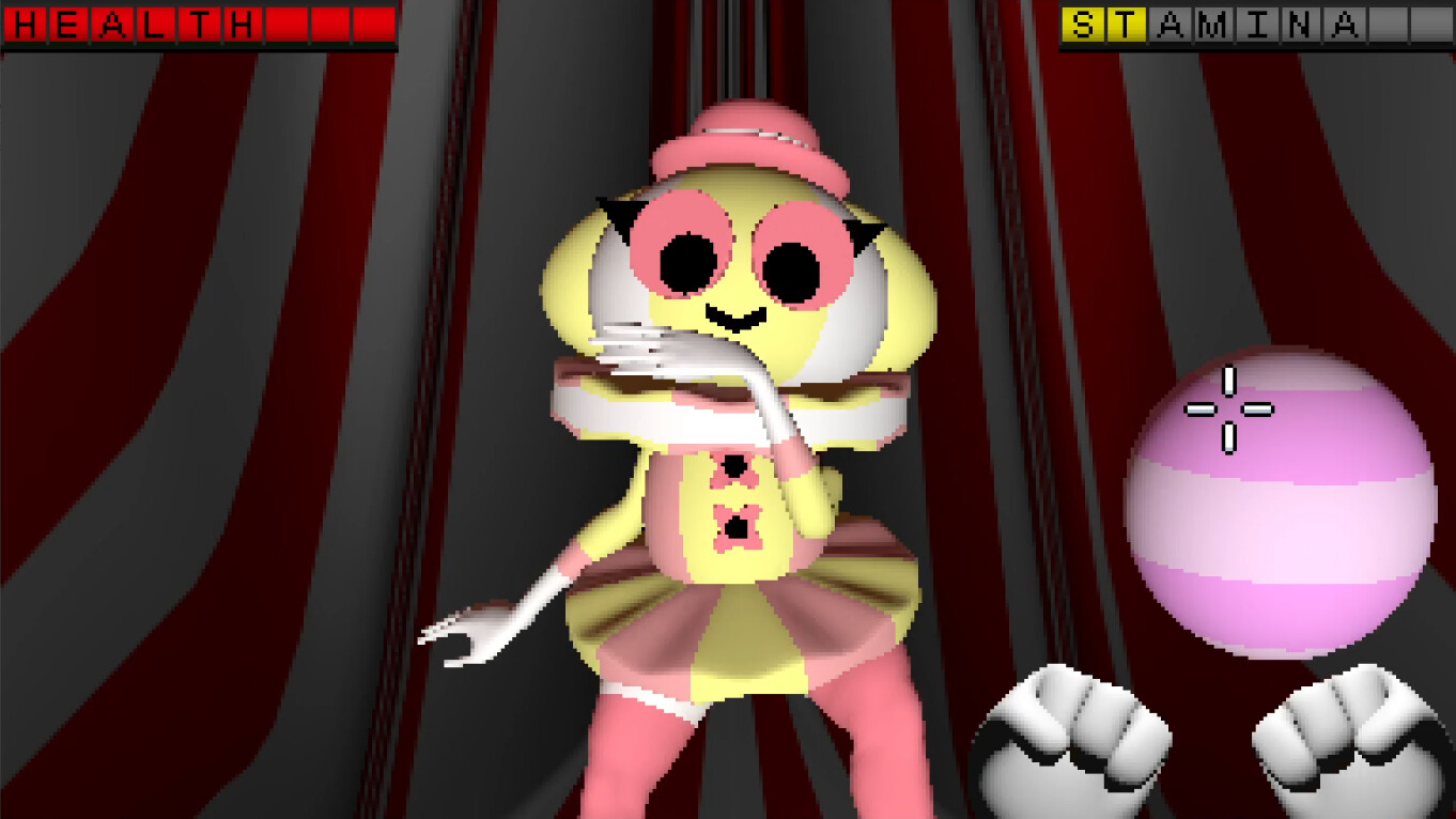 Pixel-style close-up of Endacopia's red-capped, wide-eyed child protagonist.