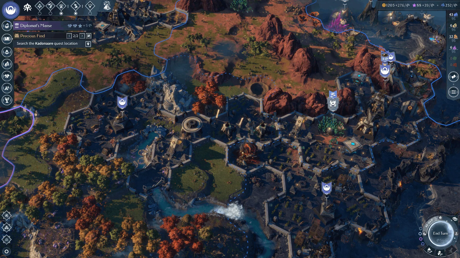 Official screenshot of heroes and armies in the field.