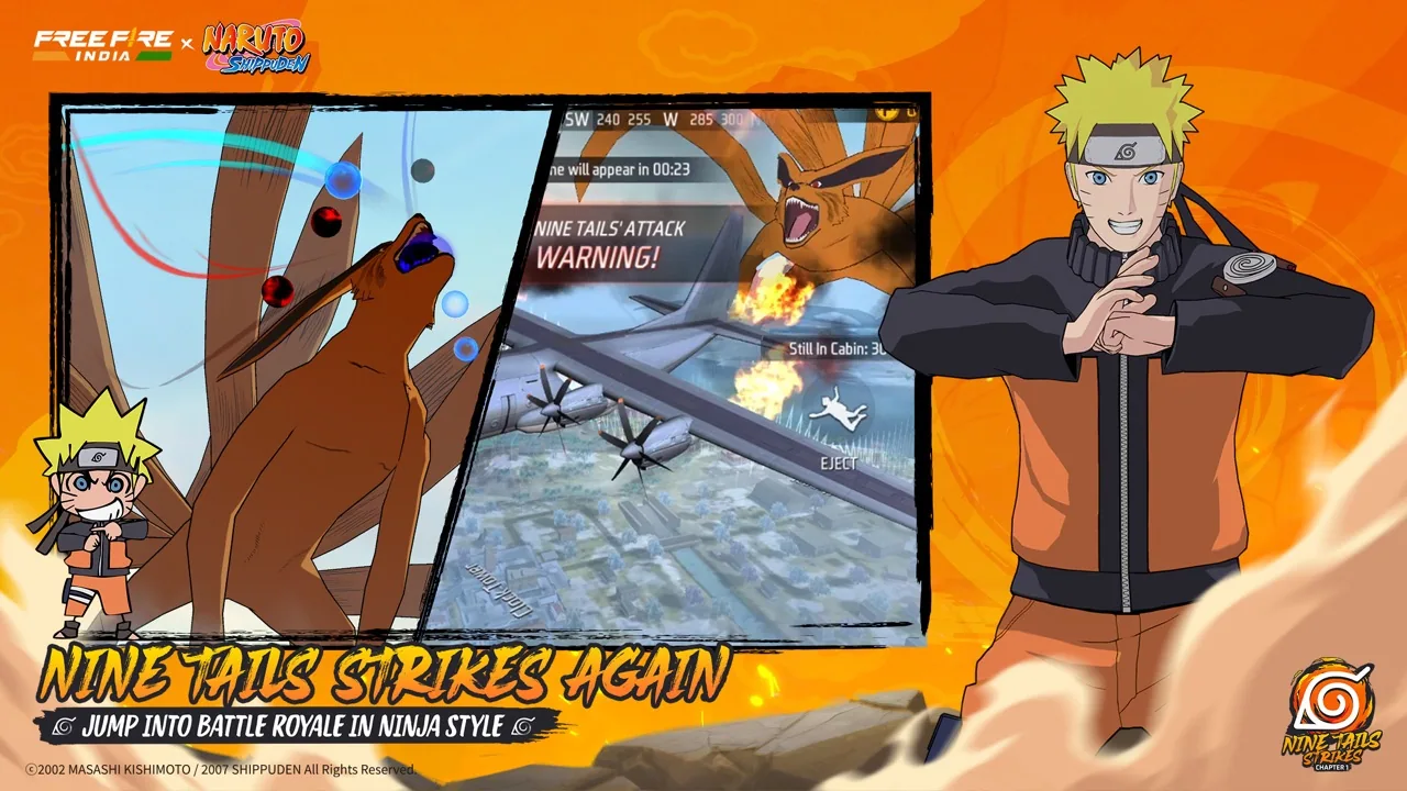 Nine Tails attacking the drop plane in Battle Royale