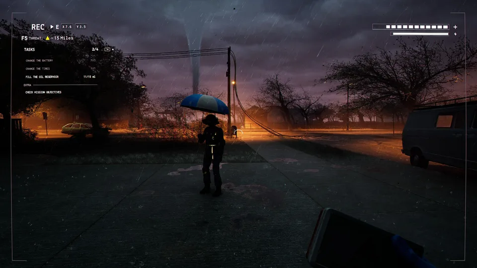 Escape-oriented storm view from the Funnel Runners gameplay loop