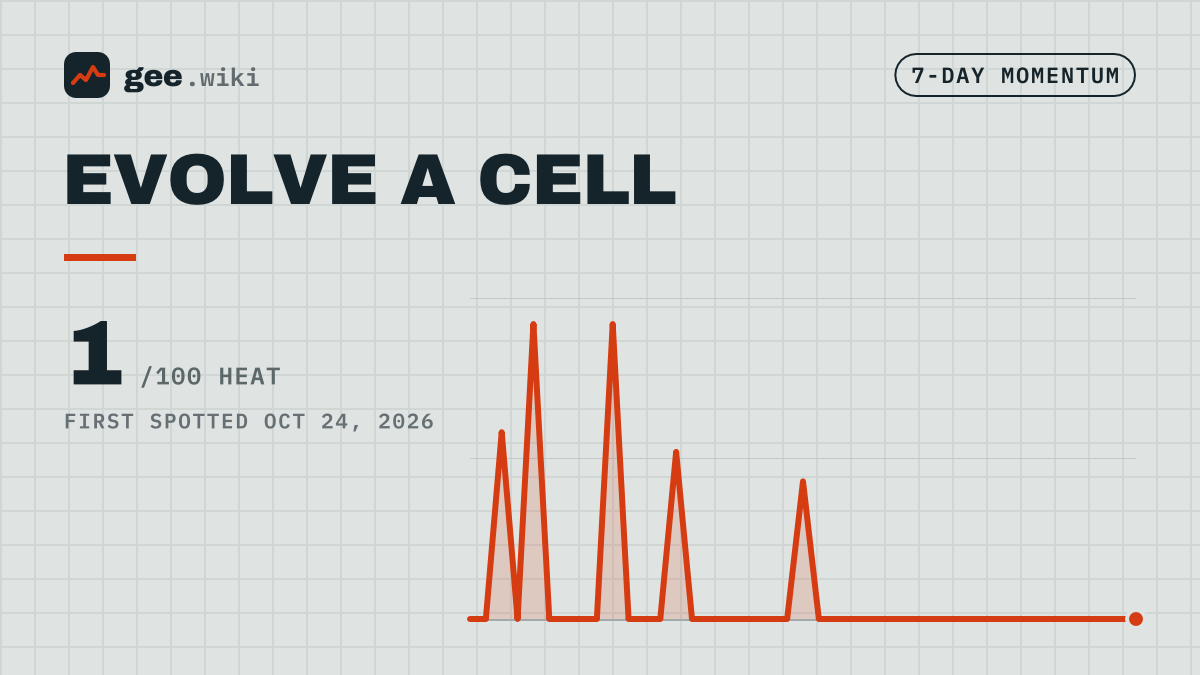 Evolve a Cell: 7-day popularity card