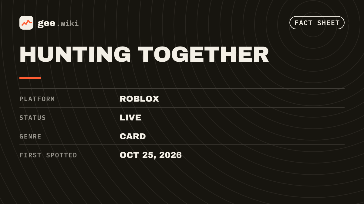 Hunting Together: Fact sheet card