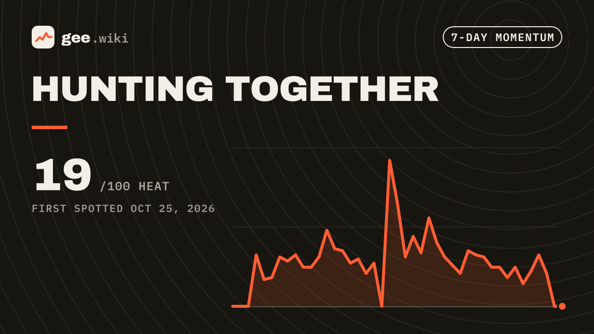 Hunting Together: 7-day popularity card