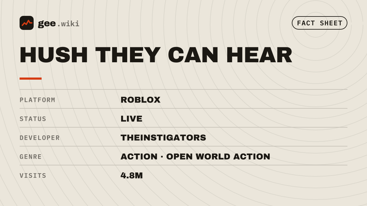 HUSH: Fact sheet card
