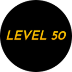 Official Roblox badge icon for Level 50.