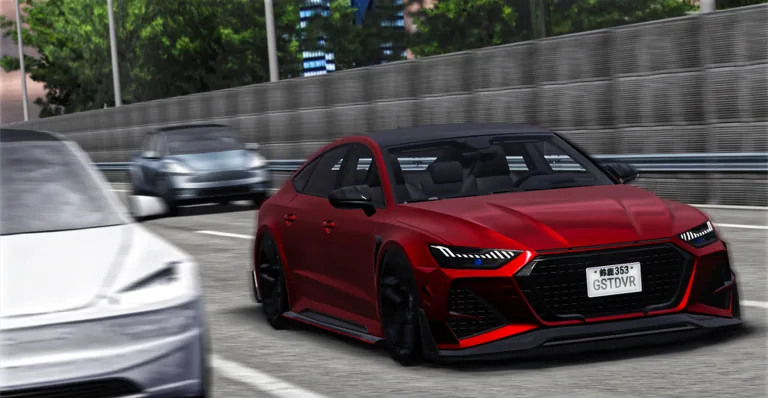 Ghost Driver thumbnail showing a red sports sedan passing blurred traffic on a highway.