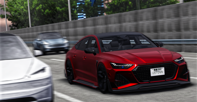 Ghost Driver thumbnail showing a red sports sedan passing blurred traffic on a highway.