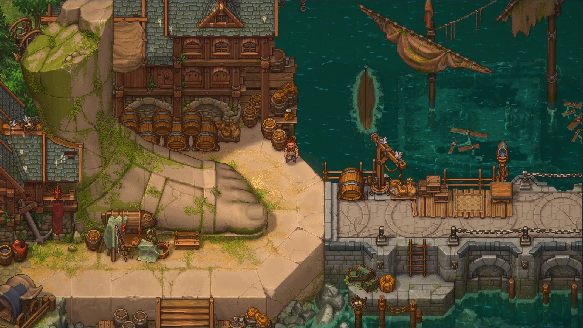 Town restoration still from official Graveyard Keeper 2 news
