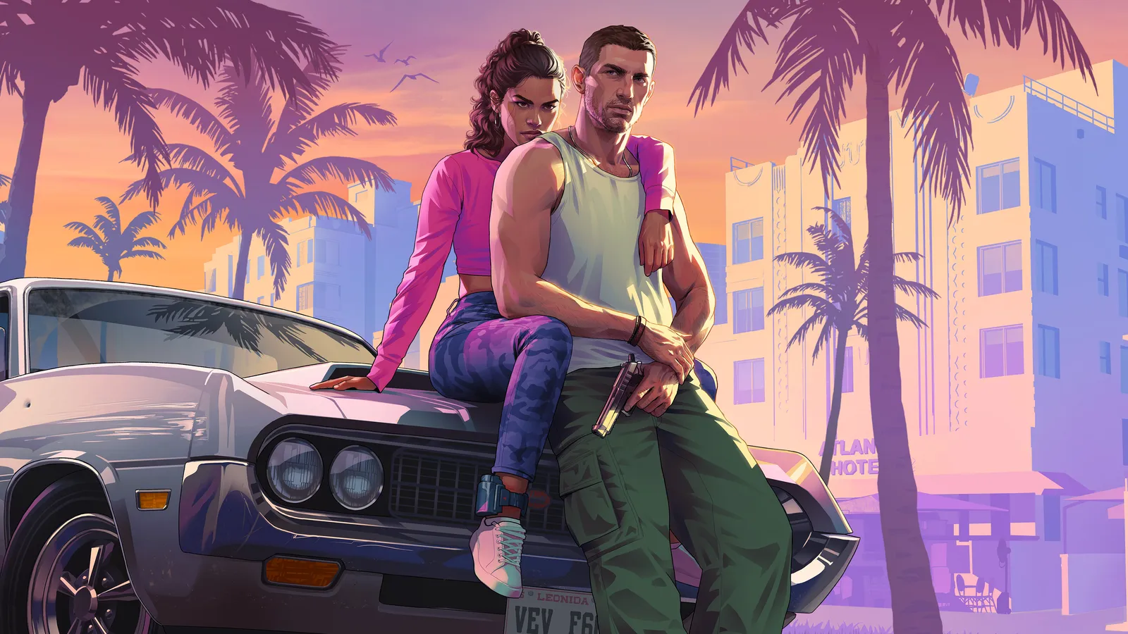 Jason and Lucia, official Grand Theft Auto VI artwork