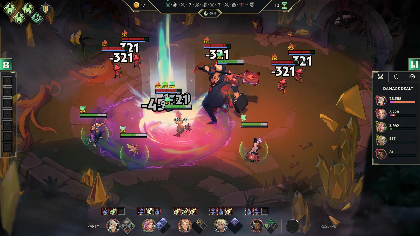 Interface de progression de la difficulté et des défis de Guildrun