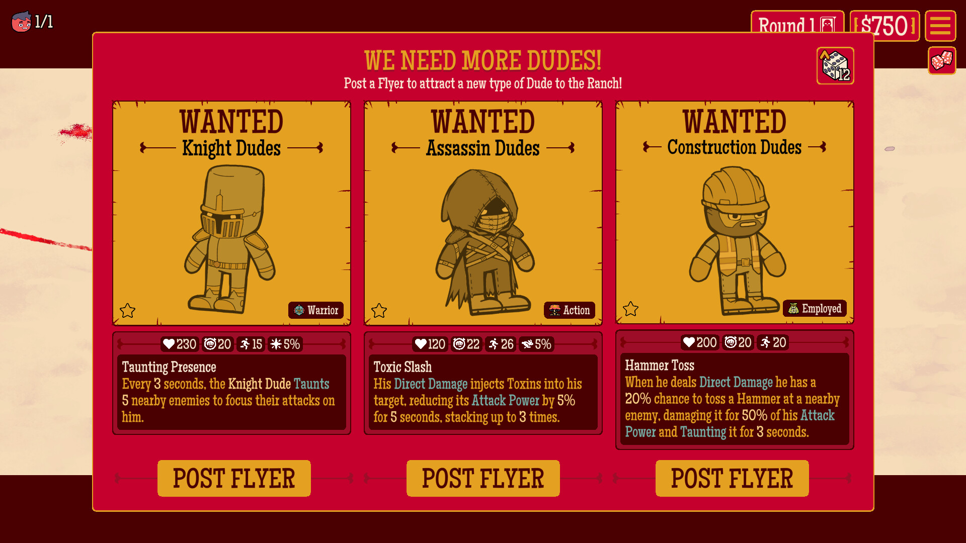 Official image — How Many Dudes? characters · battle scene