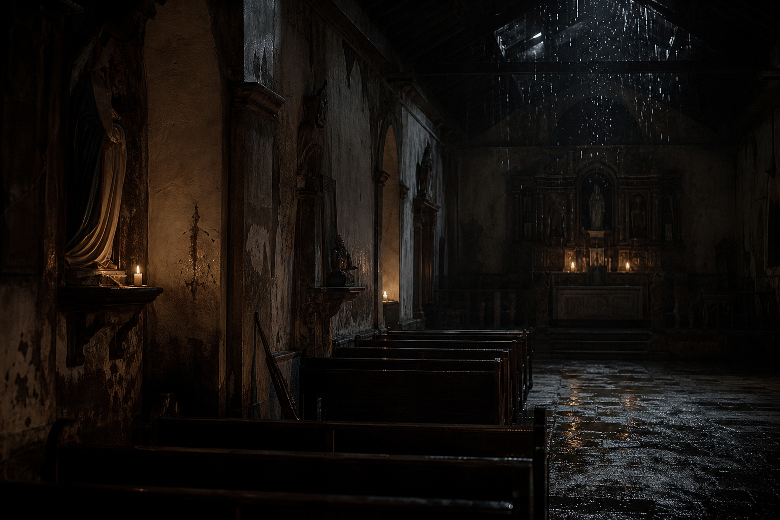 Inside the church