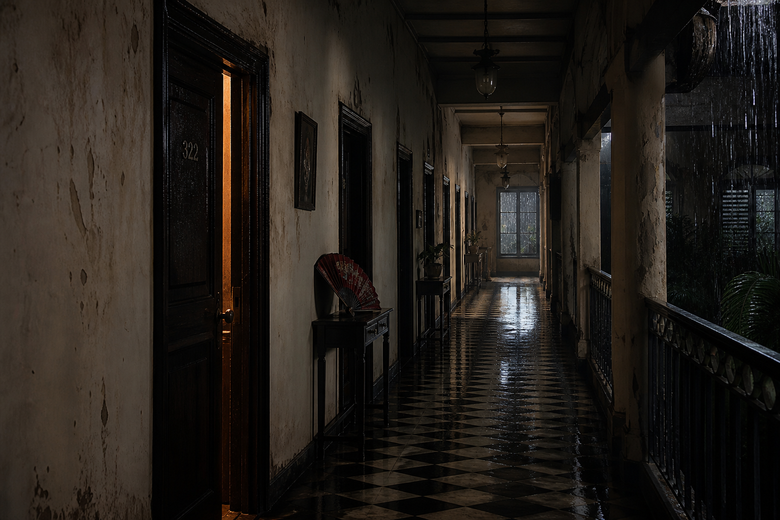 Hotel corridor