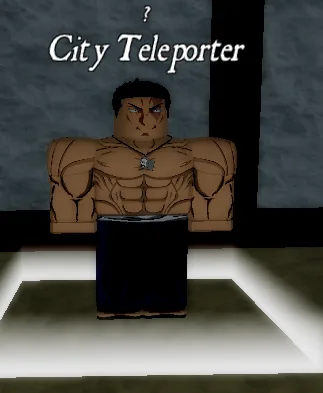 City Teleporter NPC image from Jujutsu Legacy Trello