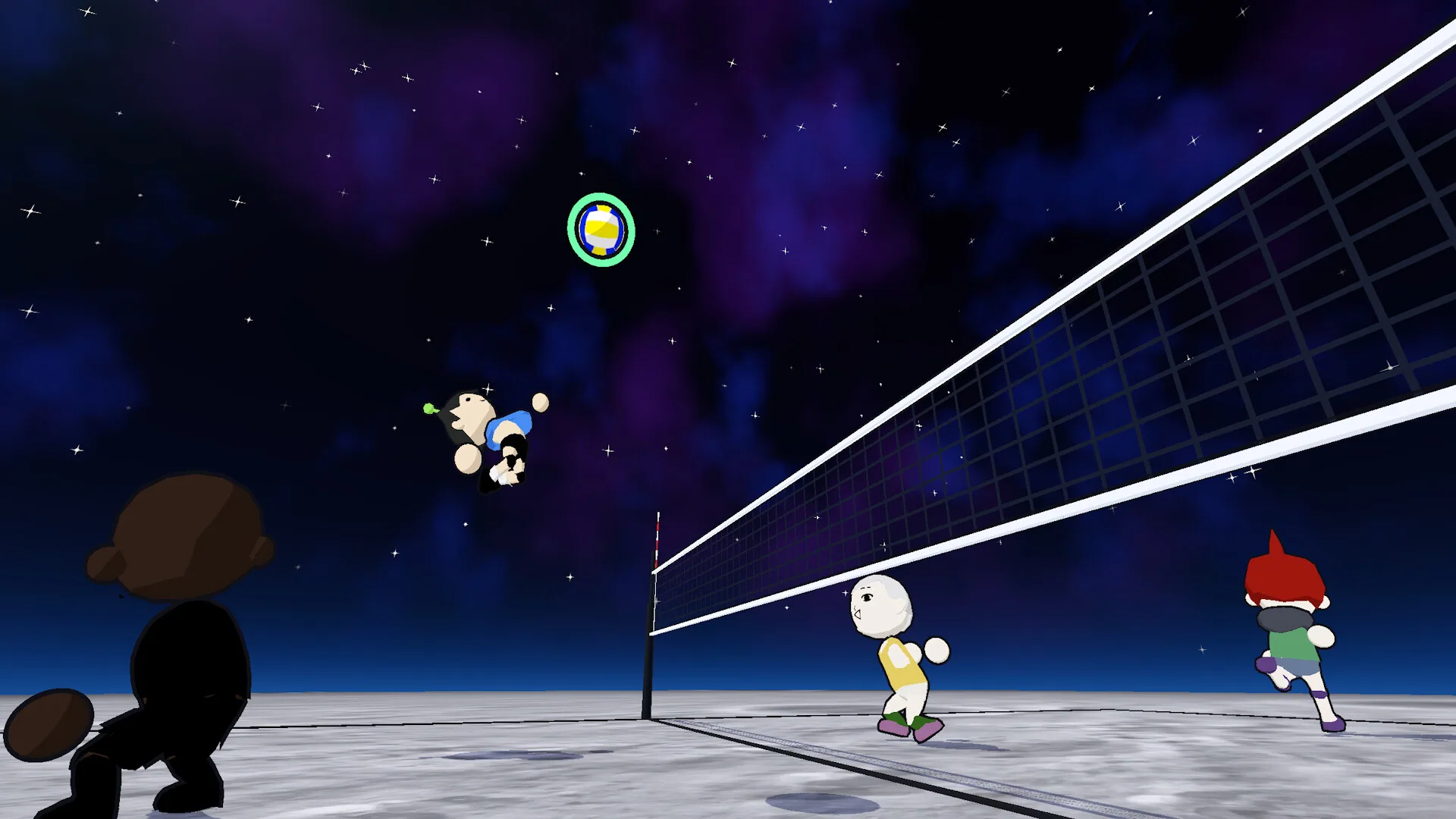 Block and dive at the net