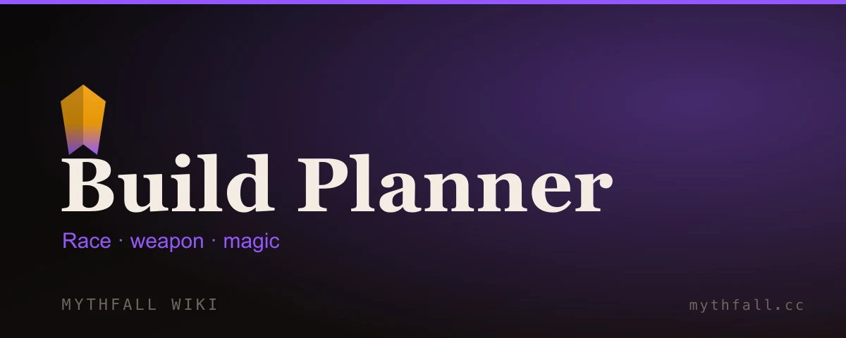 MythFall build planner banner
