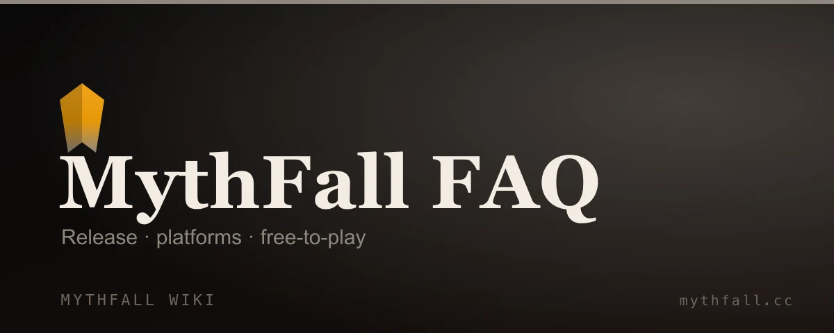 MythFall FAQ banner