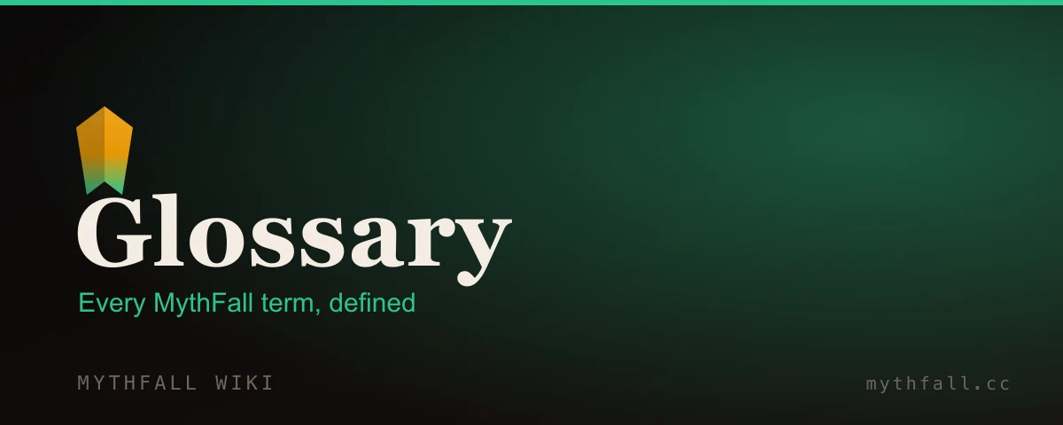 MythFall glossary banner