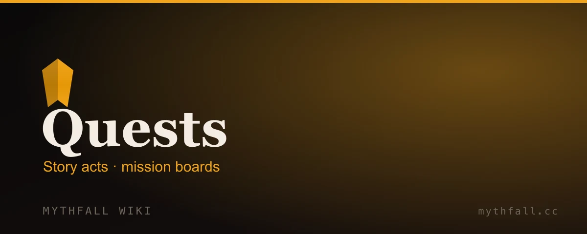 MythFall quests banner