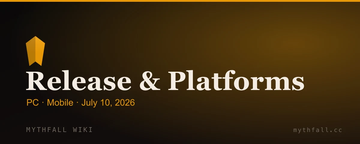 MythFall release and platforms banner