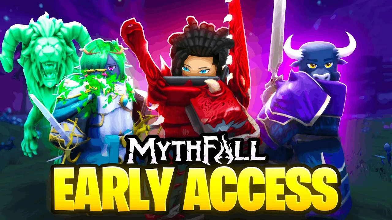 MythFall gameplay — armored heroes in combat