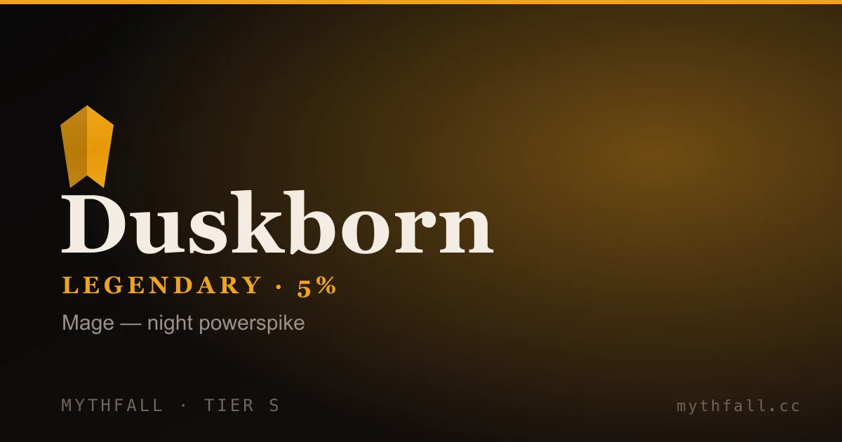Duskborn — Legendary MythFall race