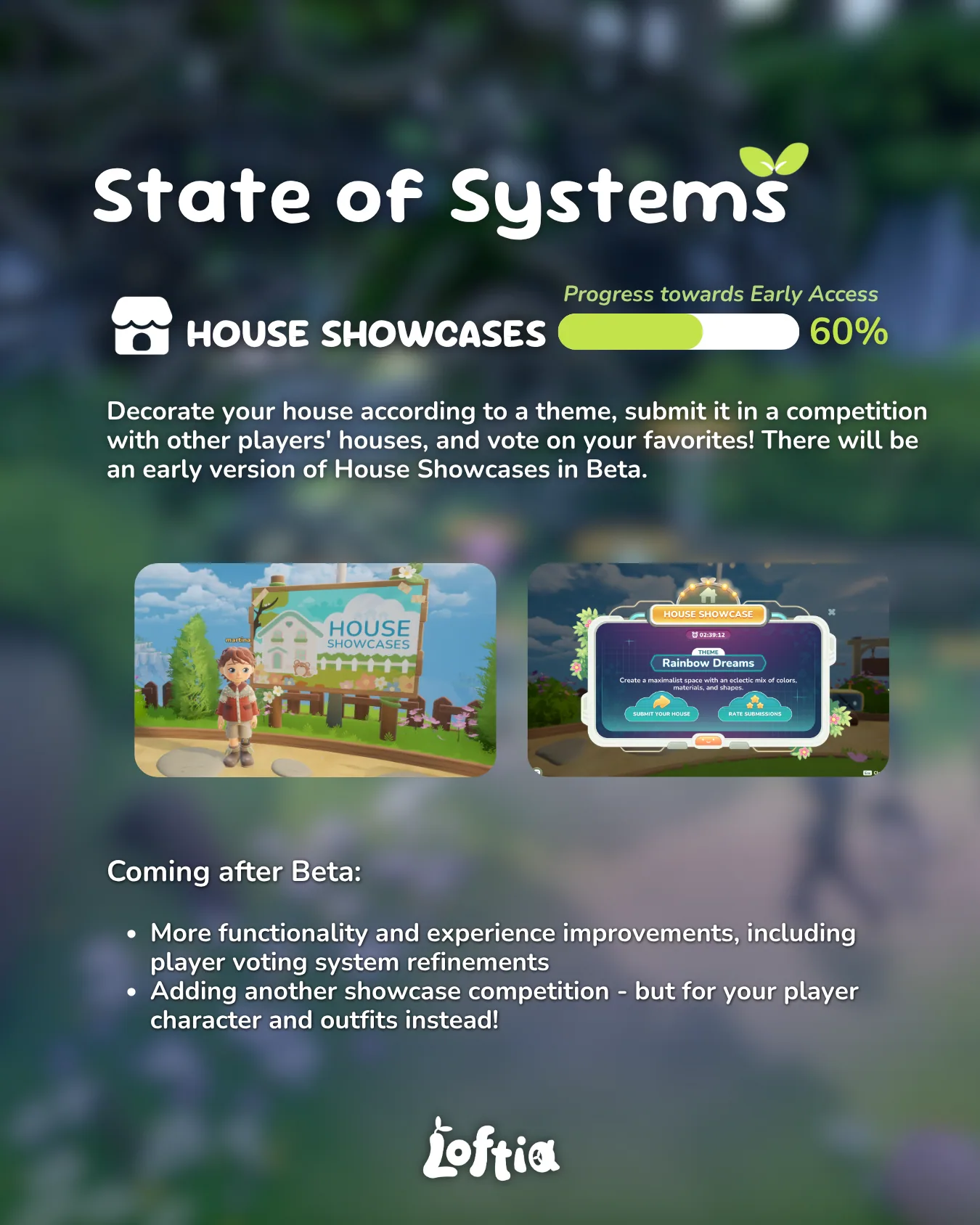 Outfit and furniture looks from the inspire sets