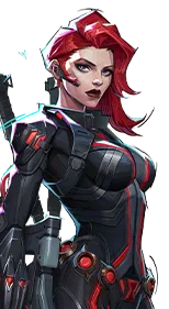 Official Black Widow hero card from Marvel Rivals