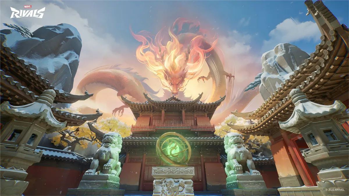 Official Marvel Rivals K'un-Lun style temple environment screenshot