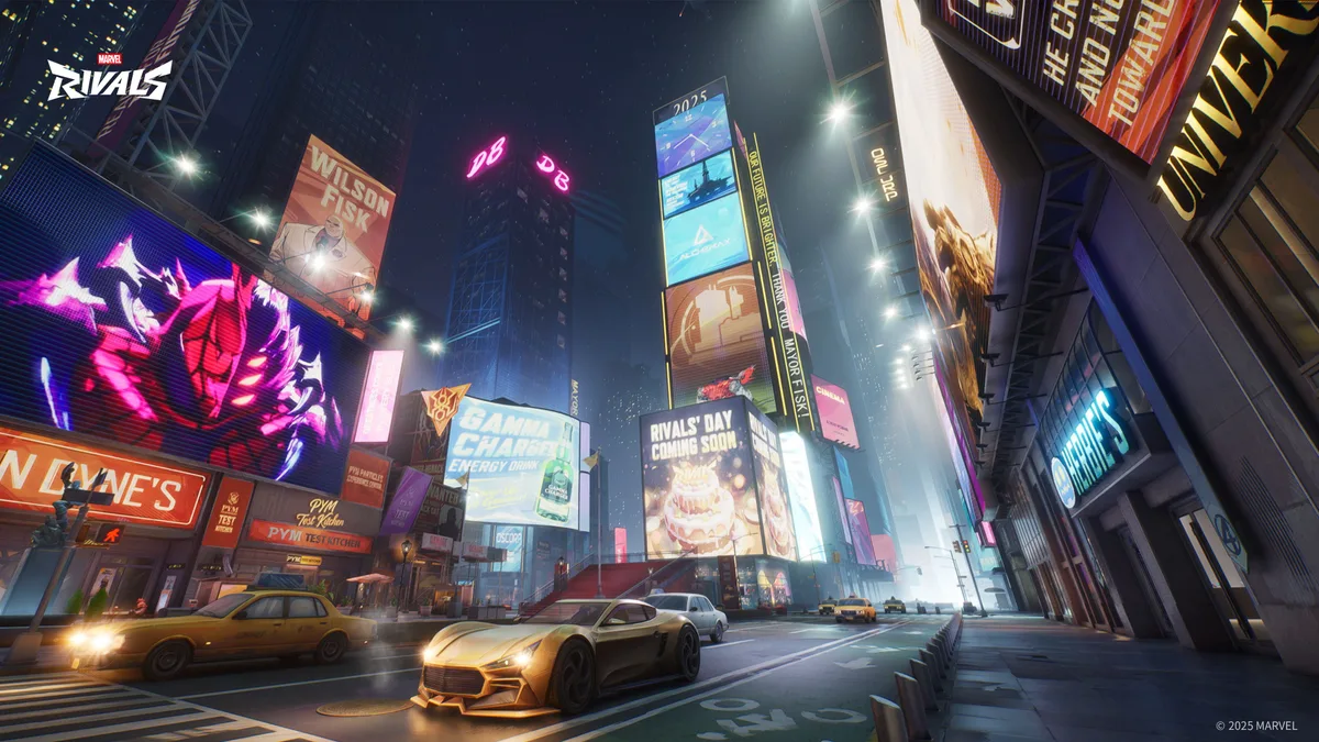 Official Marvel Rivals Times Square map screenshot