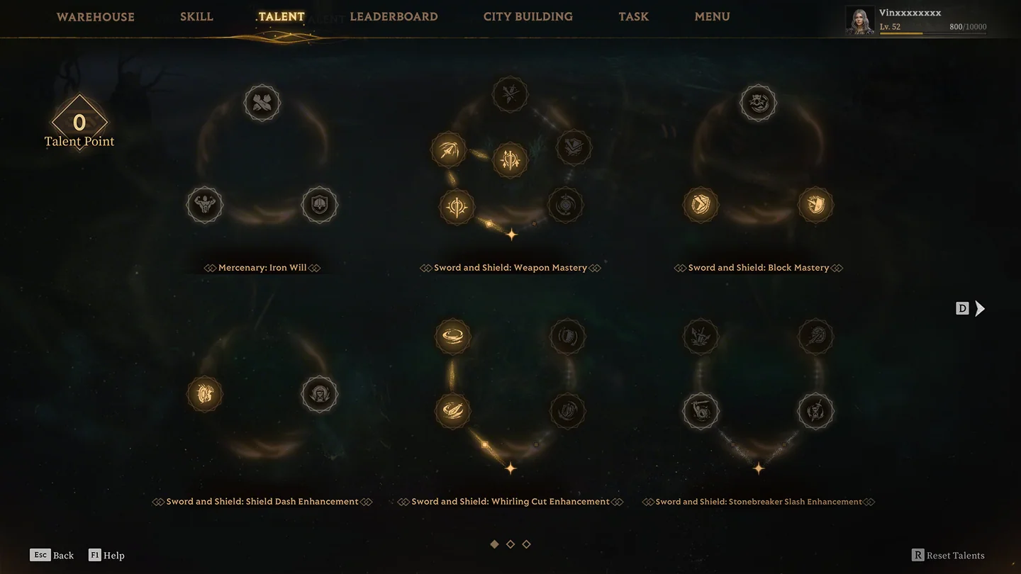 The official Mistfall Hunter talent tree interface
